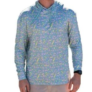 BURLEBO Men's Multicolor Pattern Hoodie